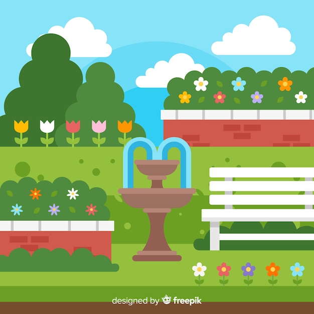 Free vector park spring background