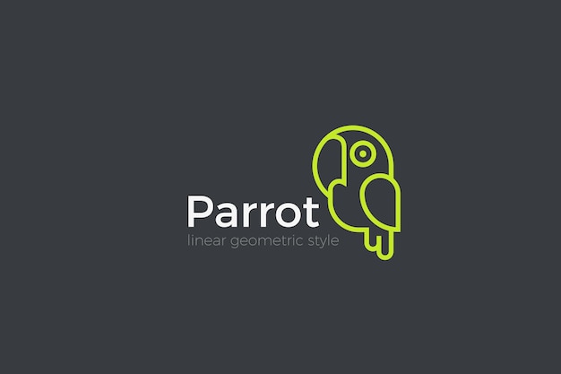 Parrot Home pets Logo abstract design.