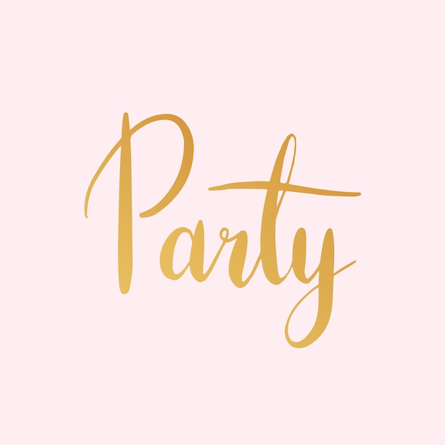 Free Vector party celebration typography style vector