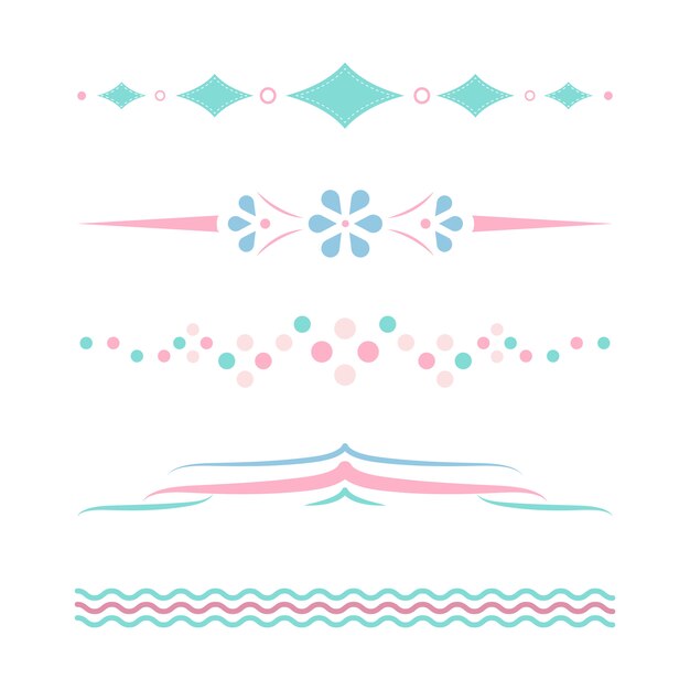 Pastel dividers design collection