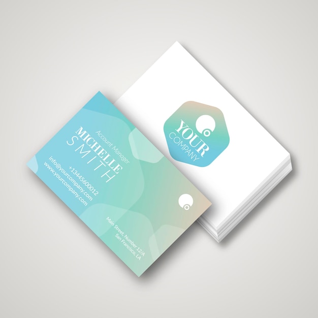 Pastel gradient business cards