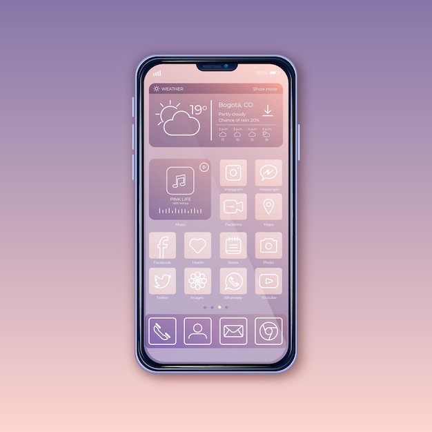 Pastel home screen