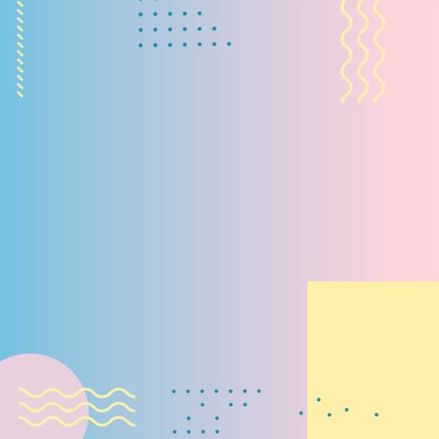 Free Vector pastel memphis instagram ad background