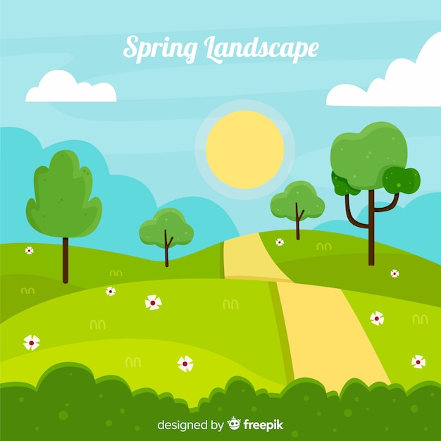 Path spring background