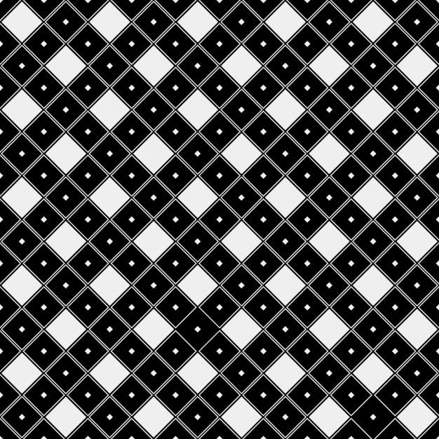 Free vector pattern black and white in tile style