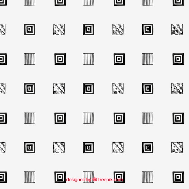 Free Vector pattern with hand drawn squares