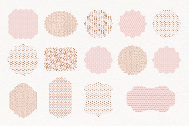 Free Vector patterned pastel labels