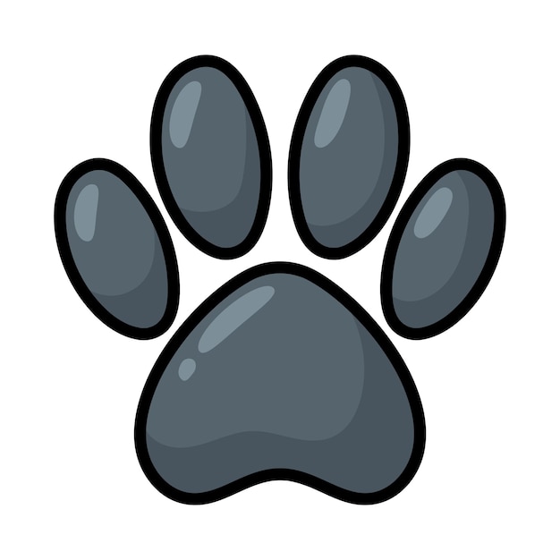 Free Vector paw print cartoon style