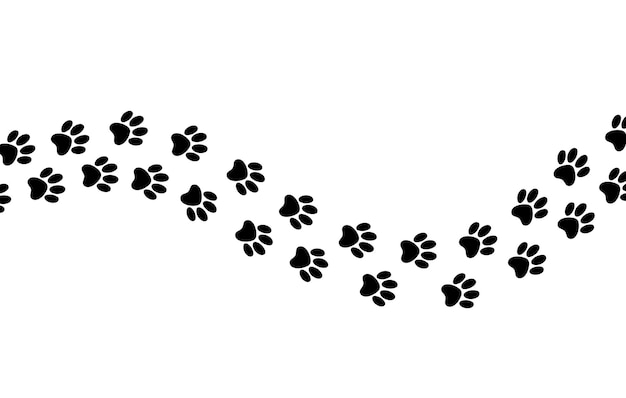 Free Vector paw print path