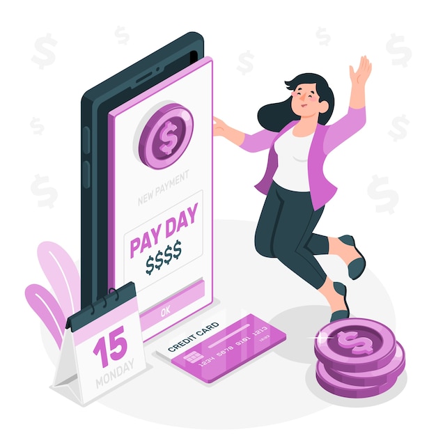 Free Vector payday concept illustration