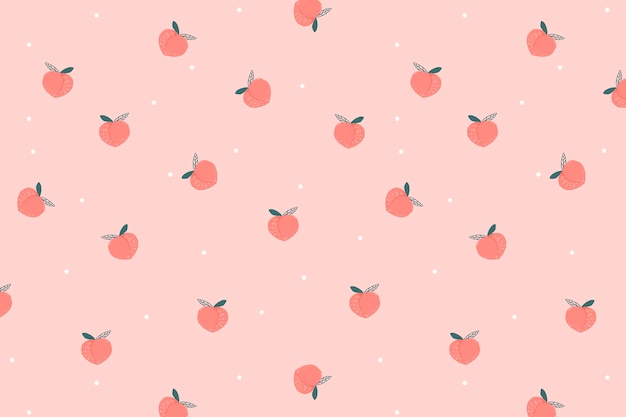 Free Vector peach background vector, cute desktop wallpaper