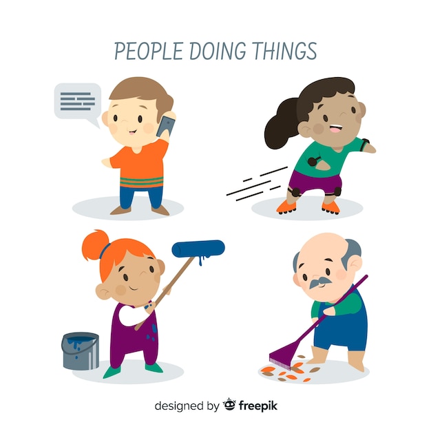 Free Vector people activities