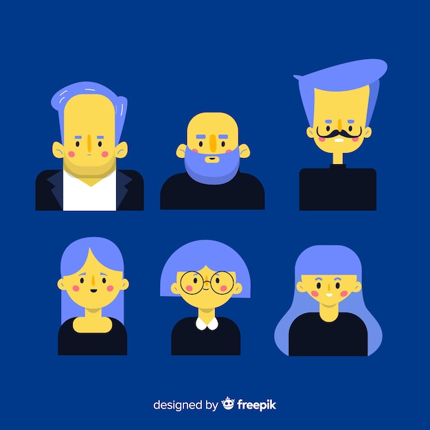 Free Vector people avatar collection