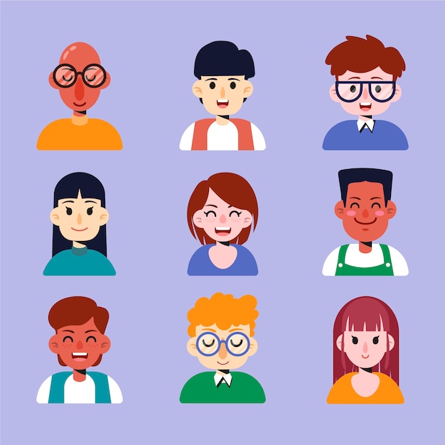 Free vector people avatar collection