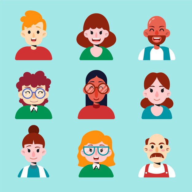 Free Vector people avatar pack