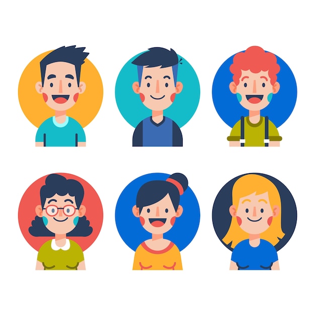 Free Vector people avatars collection