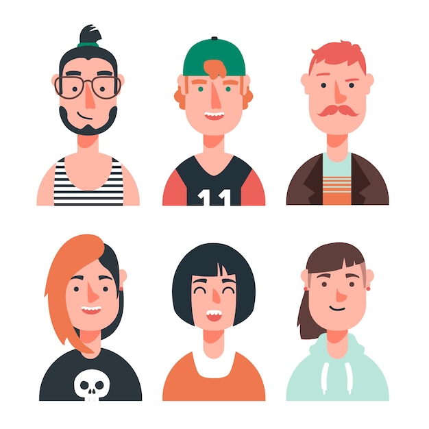 Free Vector people avatars illustration