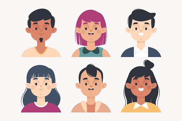 Free Vector people avatars illustration