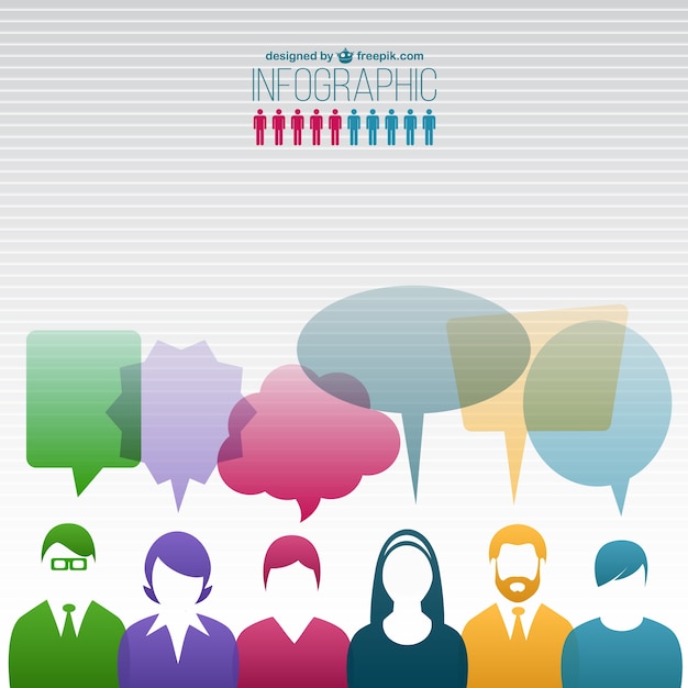 Free Vector people communication infographic 