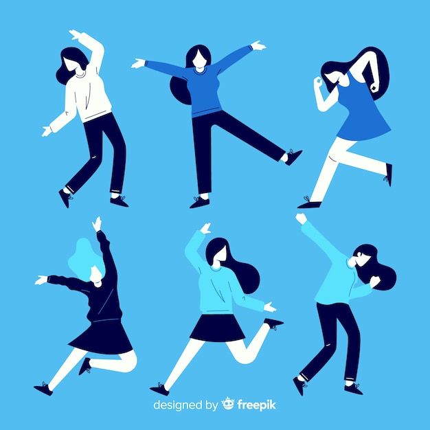 Free Vector people dancing collection