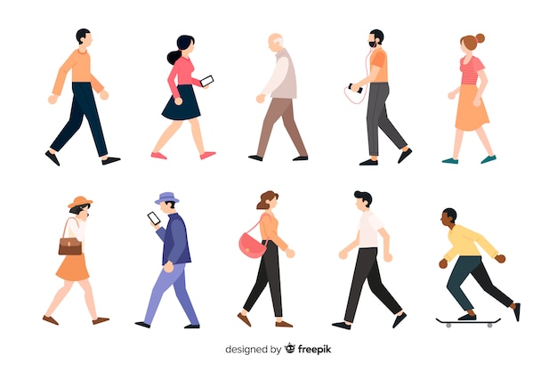 Free vector people doing different actions