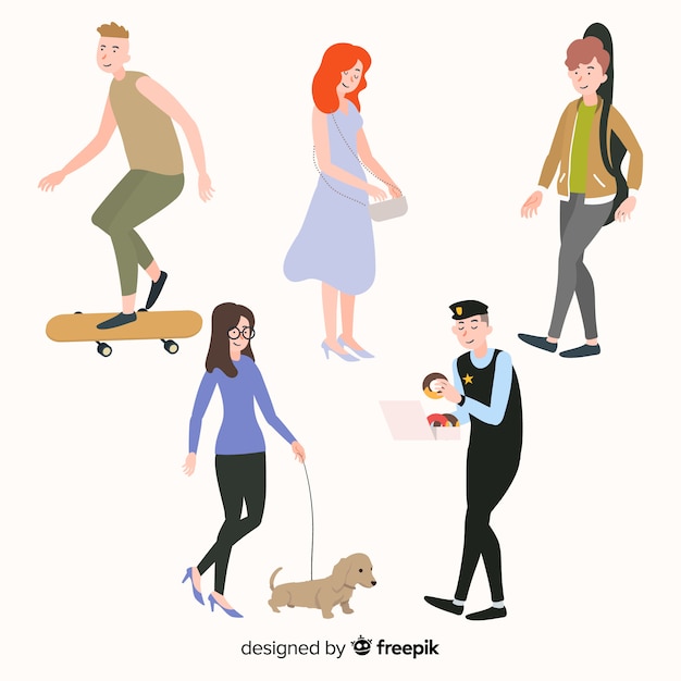 Free Vector people doing things