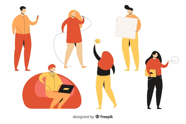 Free Vector people doing things