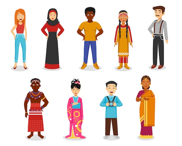 Free Vector people icons set 