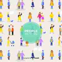 Free vector people pattern