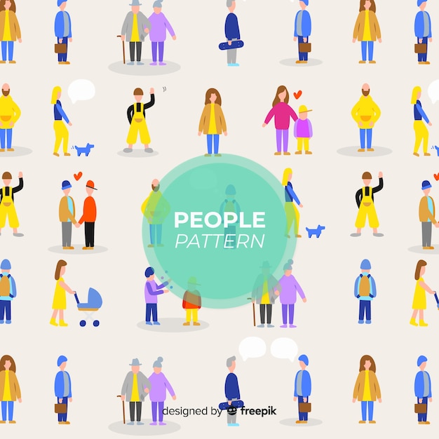 Free Vector people pattern