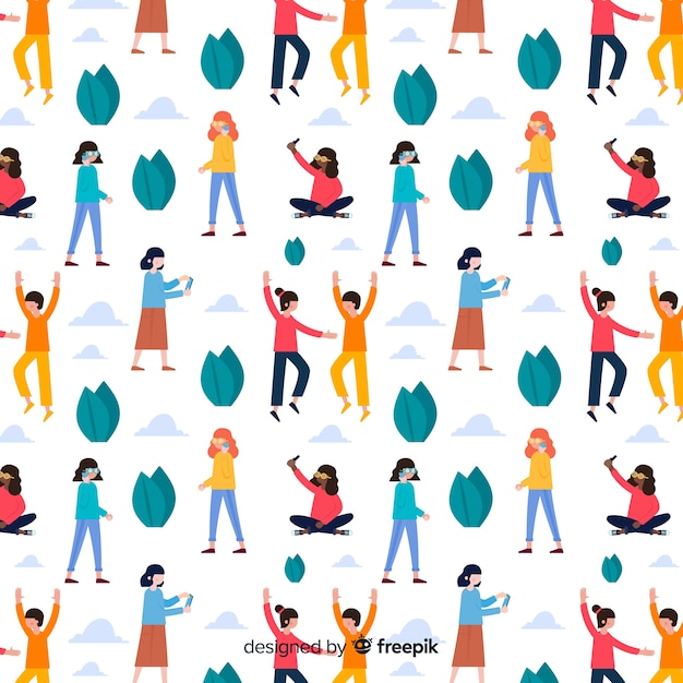 Free vector people pattern