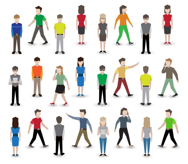 People pixel characters