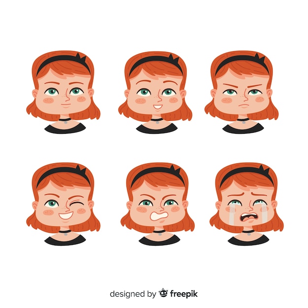 Free Vector people showing emotions