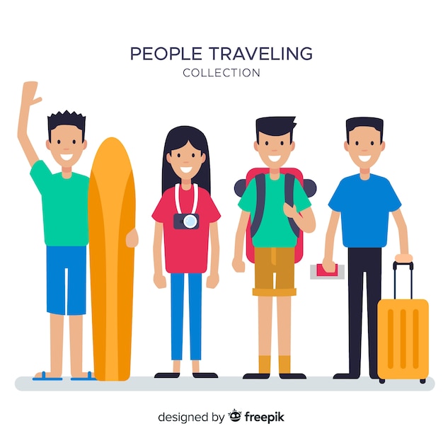 People traveling collection