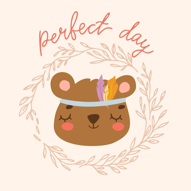 Free Vector perfect day bear