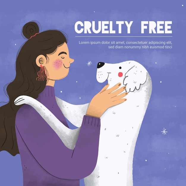 Person hugging animal cruelty free