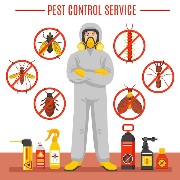 Free vector pest control service illustration