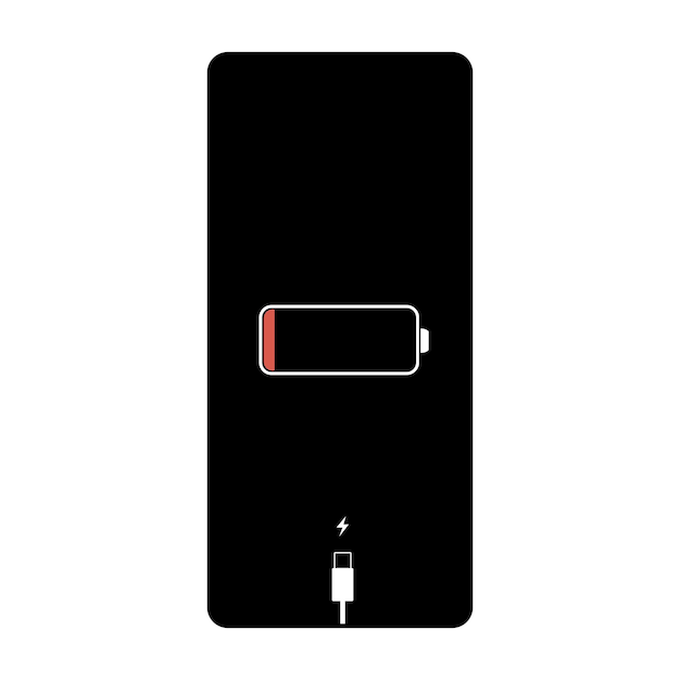 Free Vector phone background battery dead