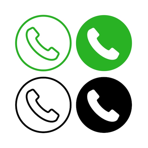 Free vector phone circles set