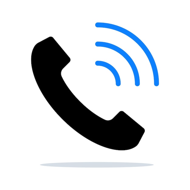 Free vector phone with call lines