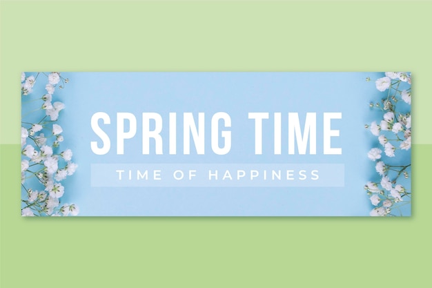 Photo & text spring facebook cover