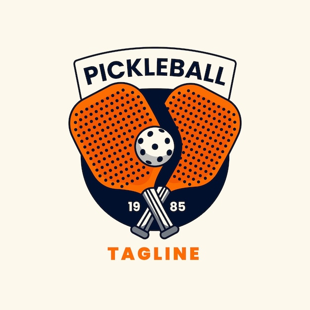 Free Vector pickleball  logo template