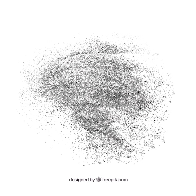 Free Vector pile of glitter in silver color