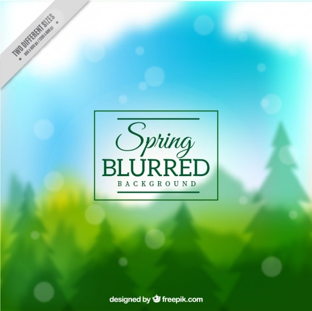 Free vector pines blurred background