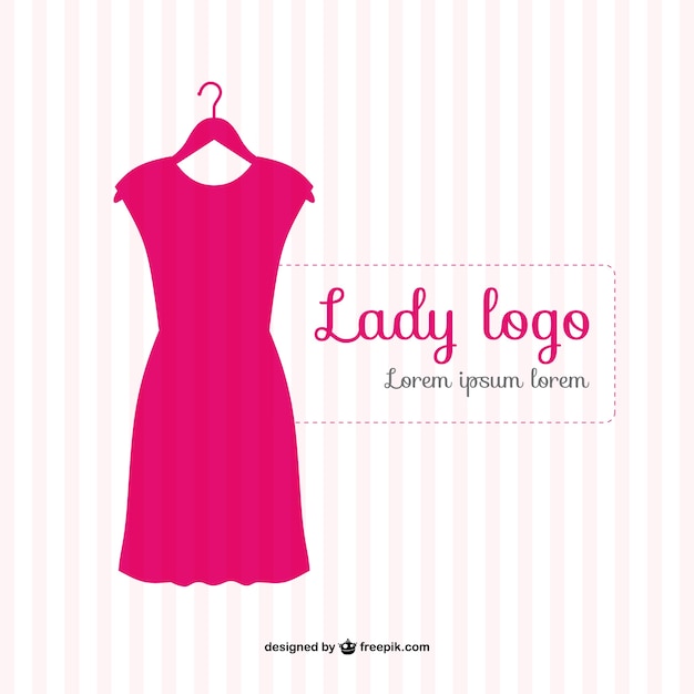 Free Vector pink dress logo