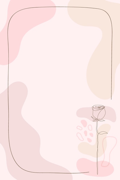 Free Vector pink flower frame background in feminine style vector