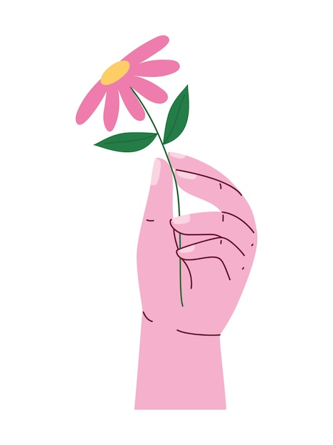 pink hand design