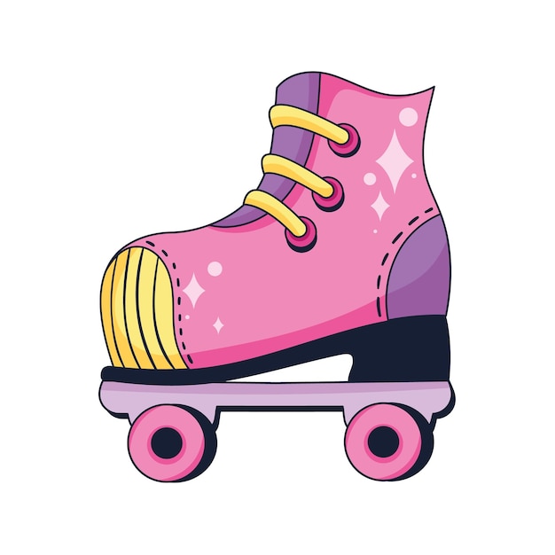 Free Vector pink roller skate