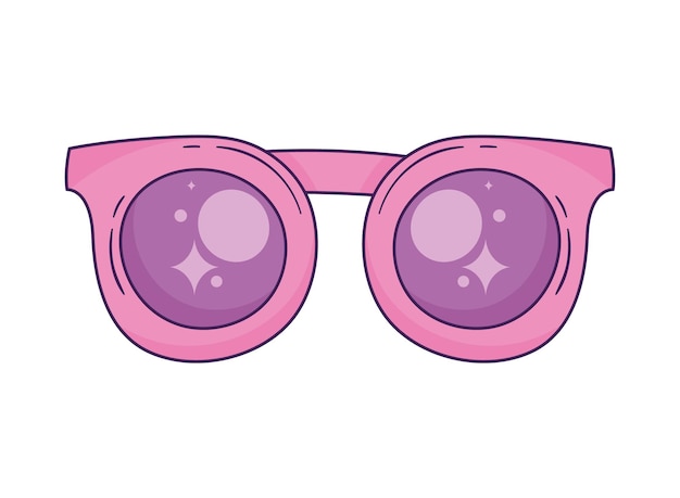 Free Vector pink summer sunglasses accessory