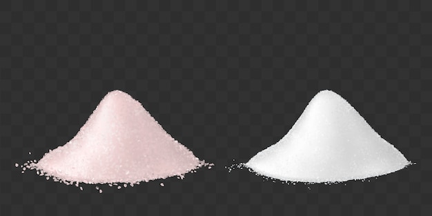 Free Vector pink and white natural sea salt piles